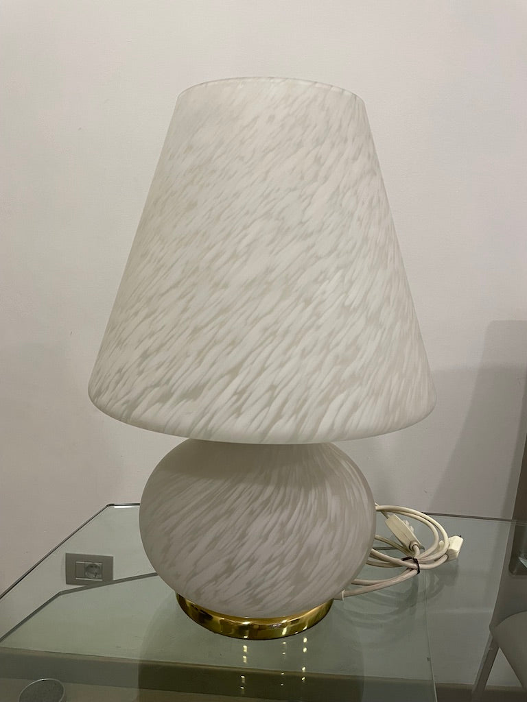 Lampada da tavolo a fungo in vetro di Murano
