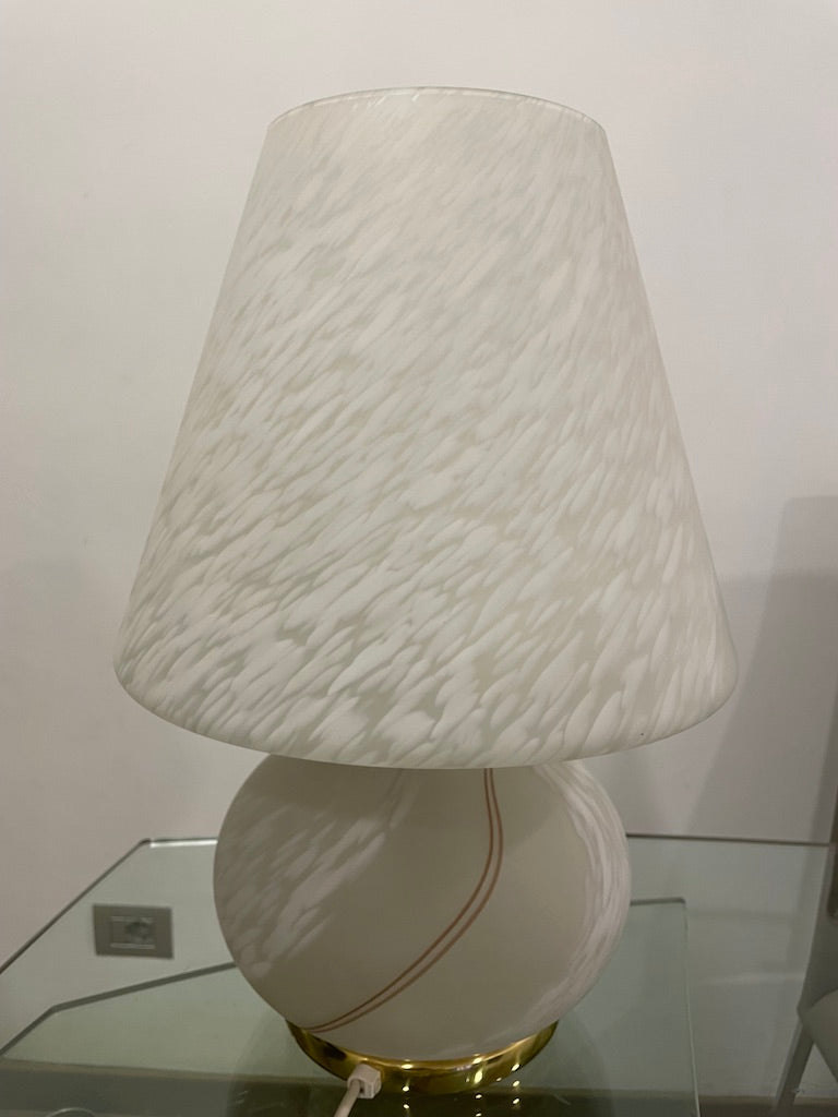 Lampada da tavolo a fungo in vetro di Murano