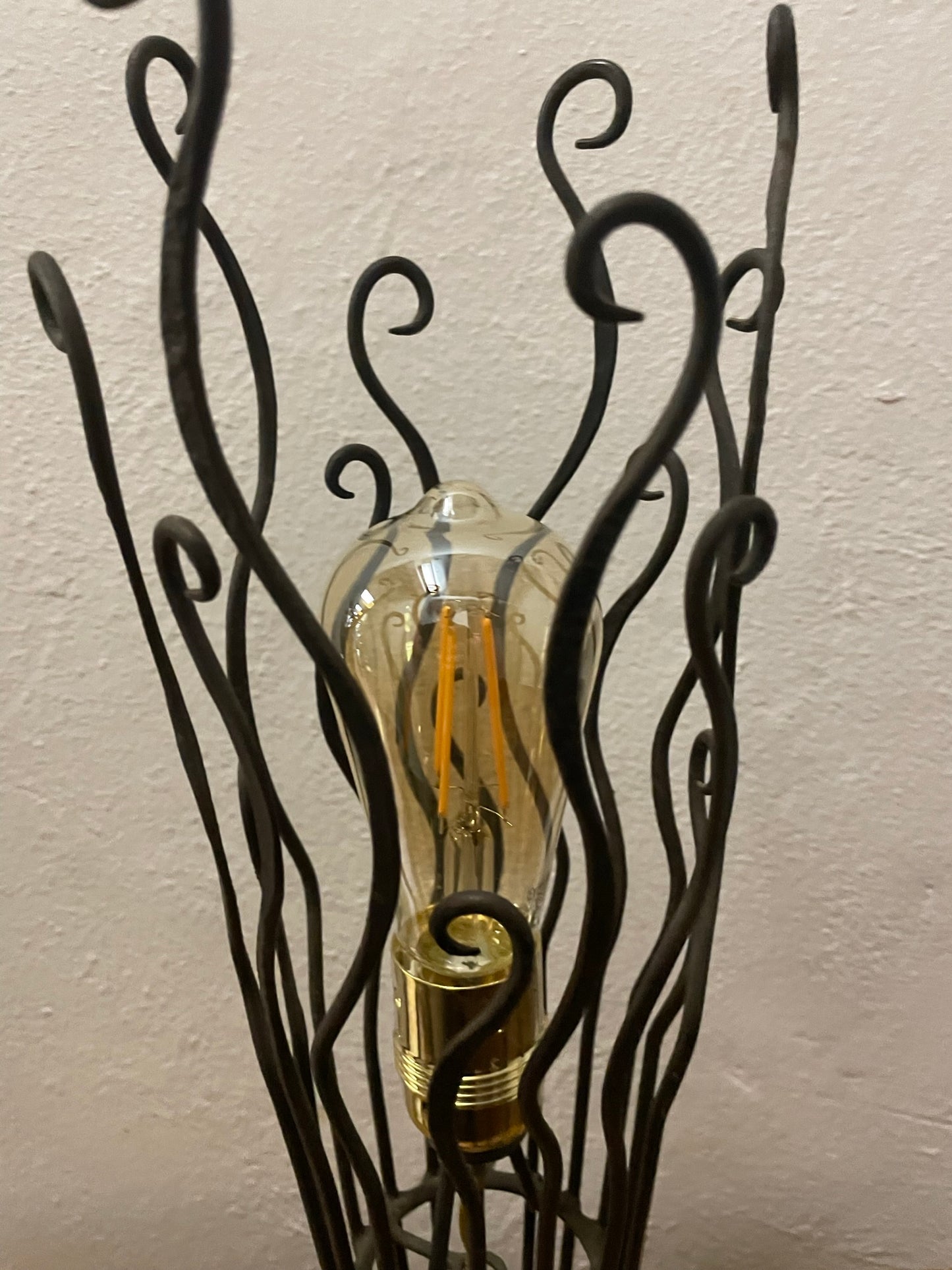 Wrought iron lamp
