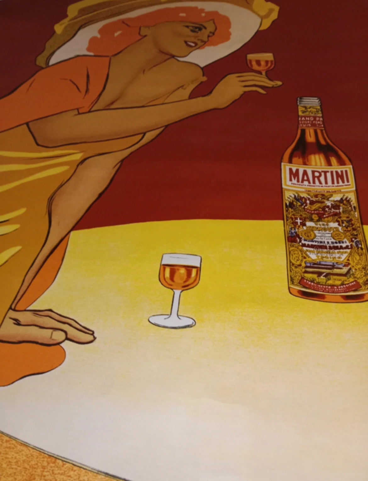 Original Martini & Rossi Turin poster from the 70s
