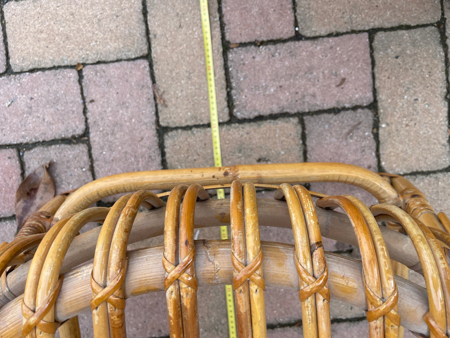 Bamboo rattan wicker armchair