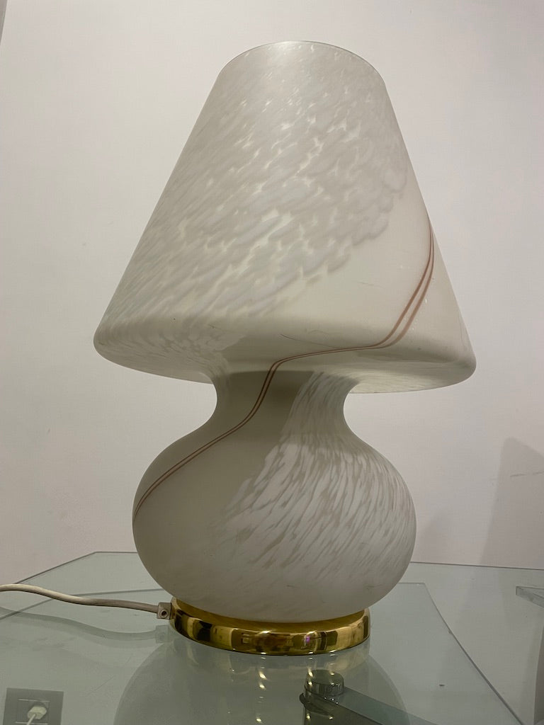 Lampe de table champignon en verre de Murano