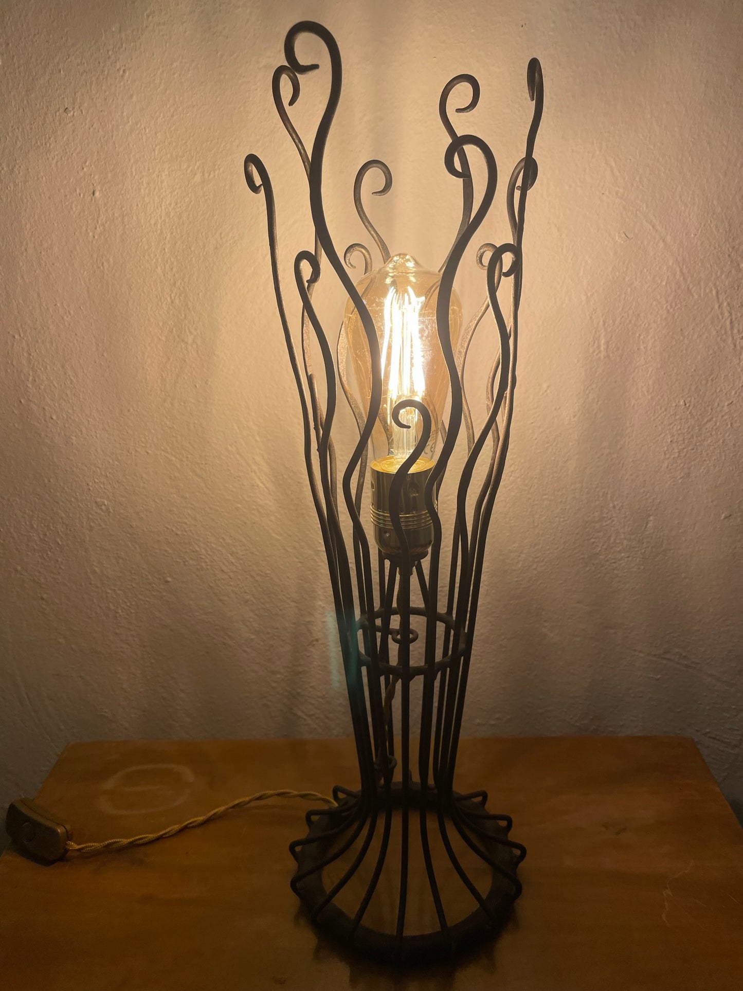 Wrought iron lamp