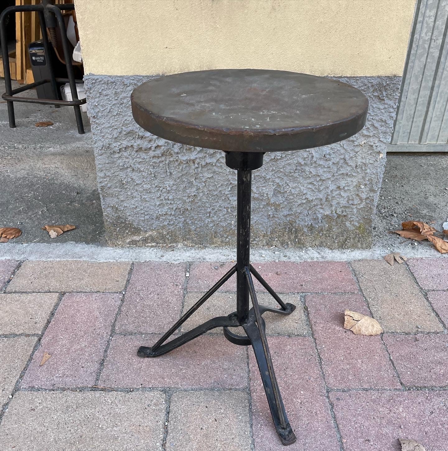 Industrial handcrafted stool from the 70s