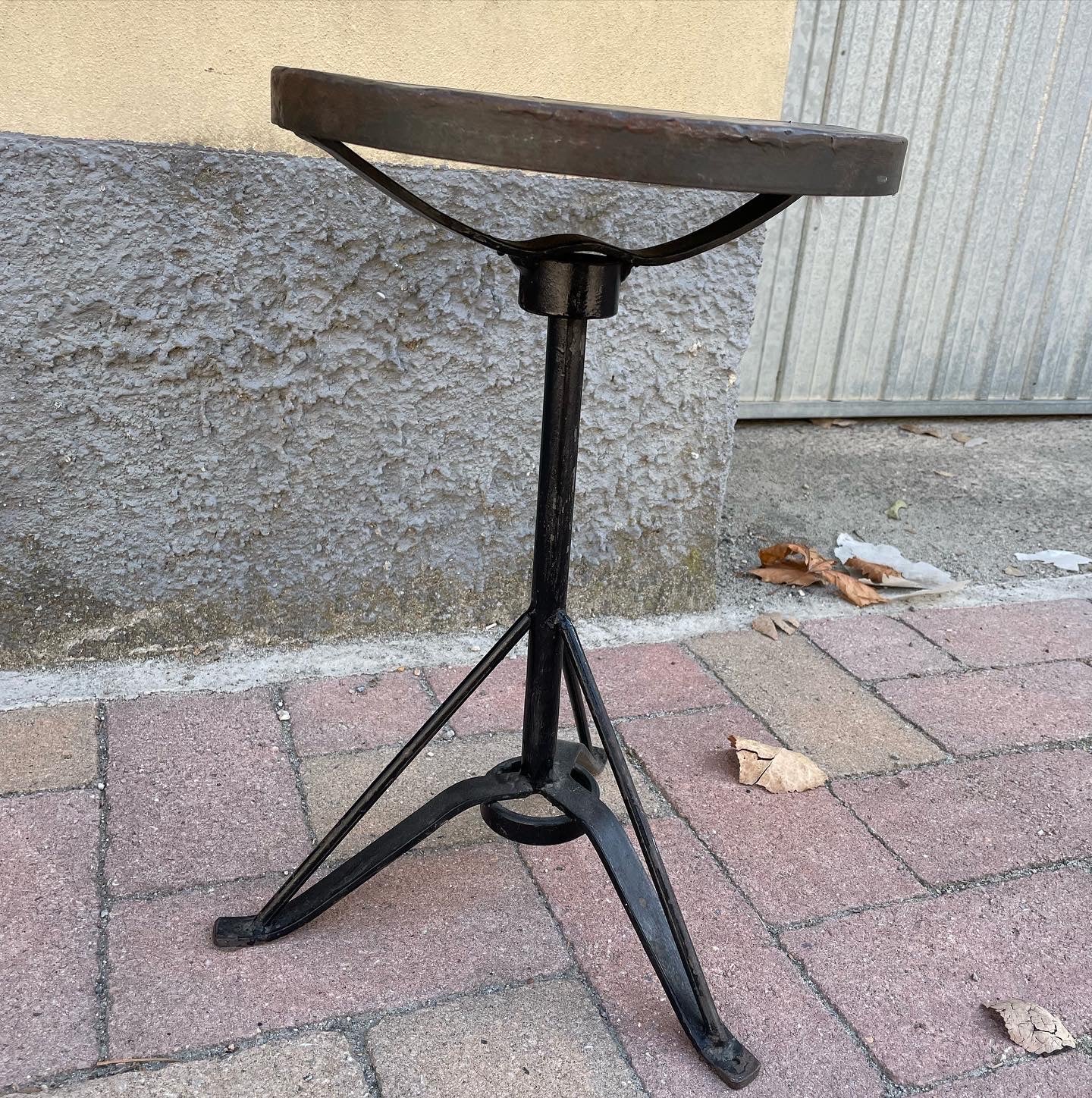 Industrial handcrafted stool from the 70s