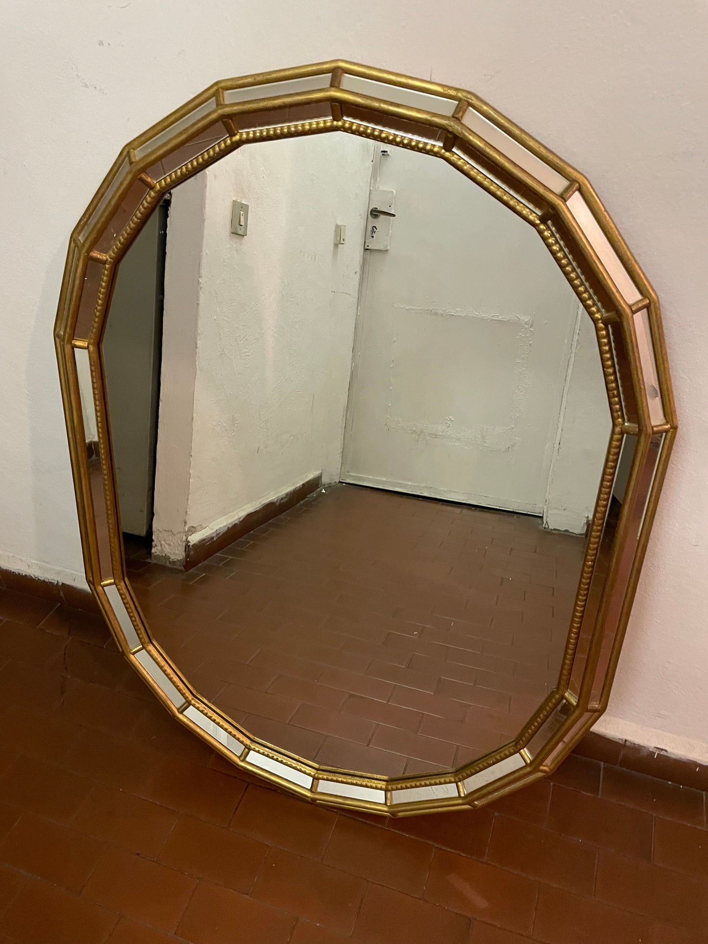 Wooden mirror from the 70s