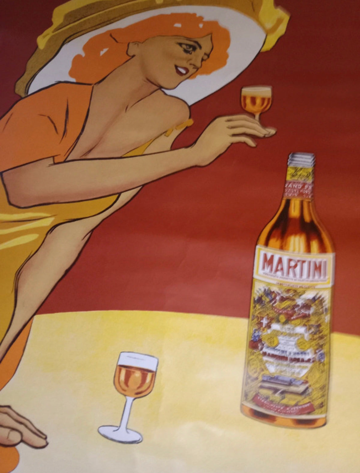 Affiche originale Martini &amp; Rossi Turin des années 70