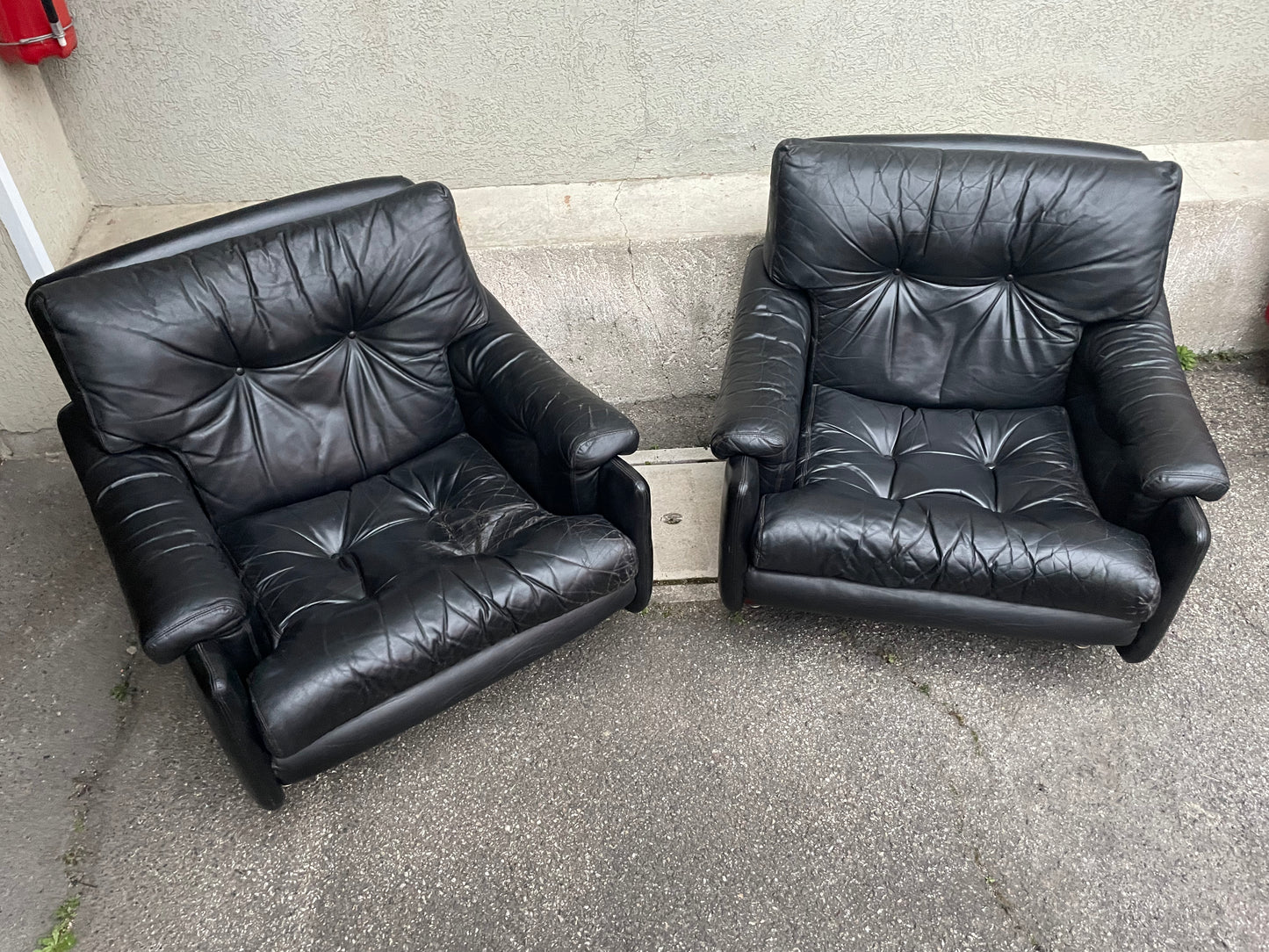 70s Tobia Scarpa Coronado style armchairs