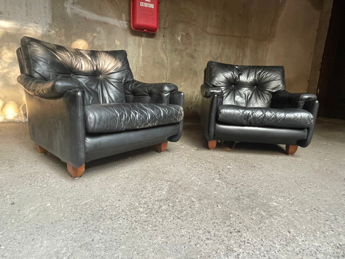 70s Tobia Scarpa Coronado style armchairs