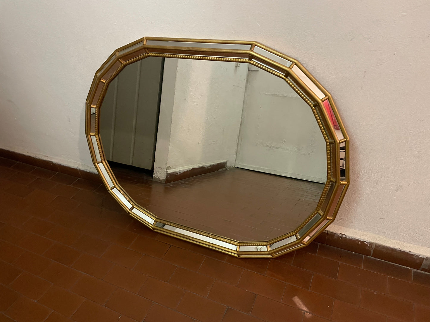 Wooden mirror from the 70s