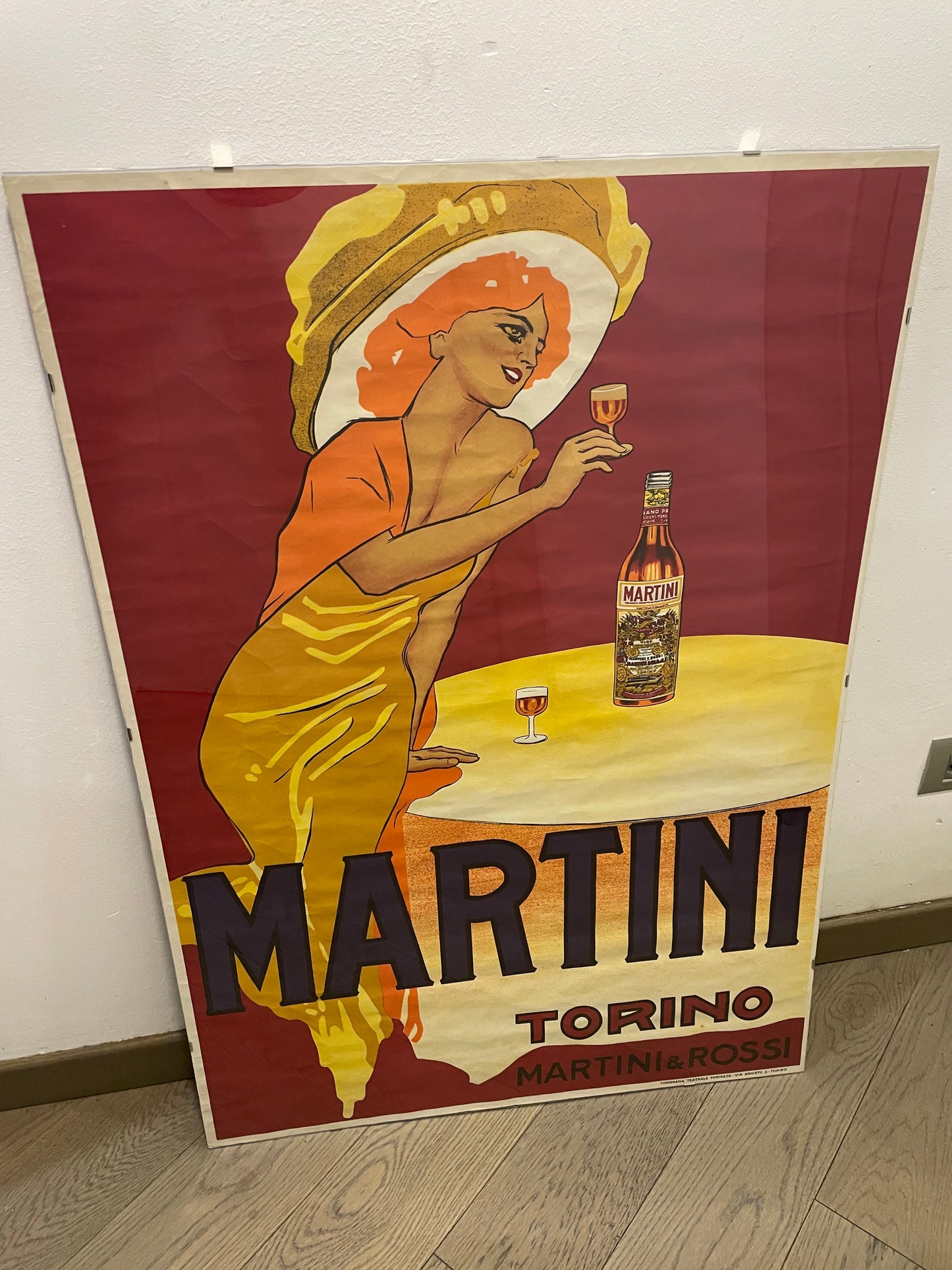 Affiche originale Martini &amp; Rossi Turin des années 70