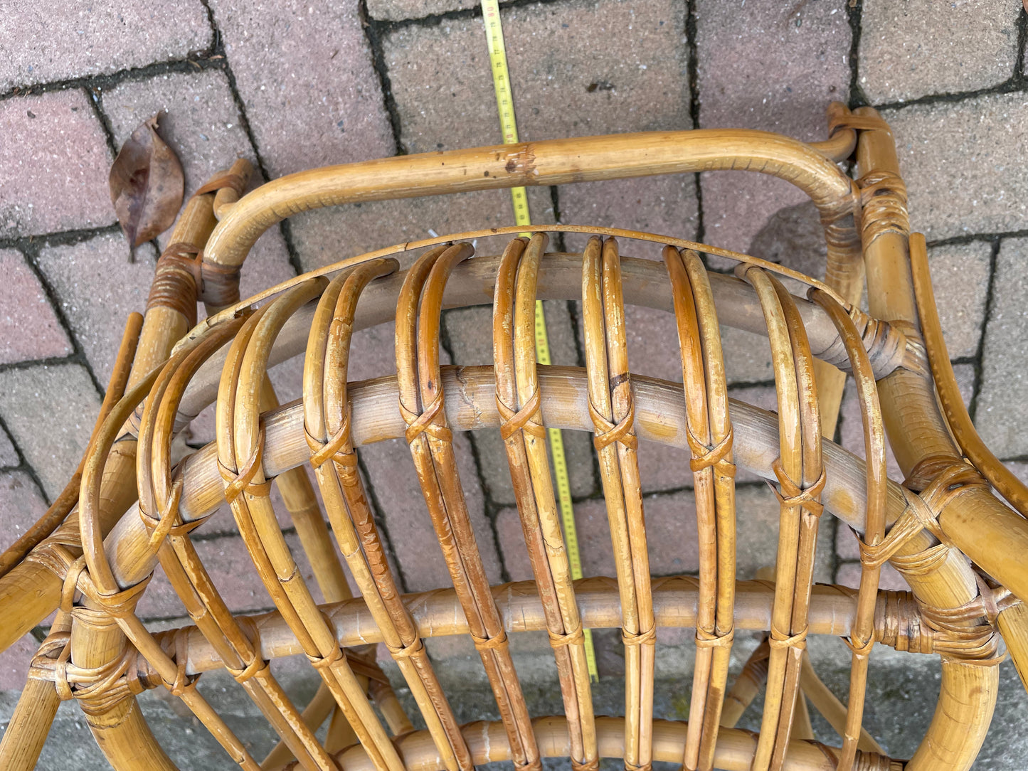 Bamboo rattan wicker armchair